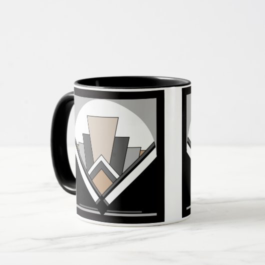 Art-Deco-Lüfterausdruck Tasse (Vorderseite Links)