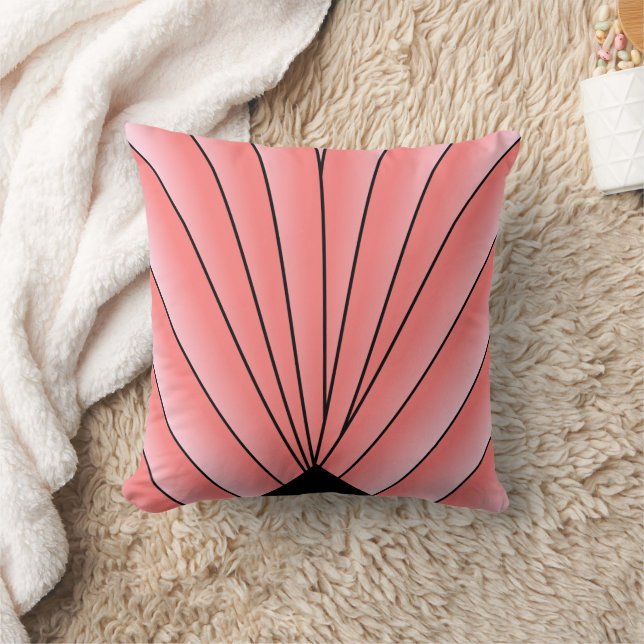 Art Deco Lüfterdesign rosa Kissen (Decke)