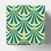 Art-Deco-Lüftermuster - Kiefer- und Minzgrün Geschenkschachtel (Oben)