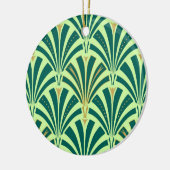 Art-Deco-Lüftermuster - Kiefer- und Minzgrün Keramikornament (Links)