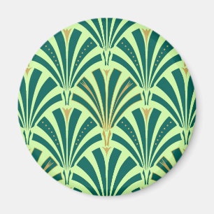 Art-Deco-Lüftermuster - Kiefer- und Minzgrün Magnet