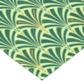 Art-Deco-Lüftermuster - Kiefer- und Minzgrün Tischdecke (Schrägansicht)