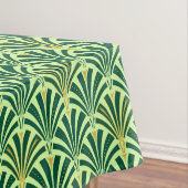 Art-Deco-Lüftermuster - Kiefer- und Minzgrün Tischdecke (Beispiel)