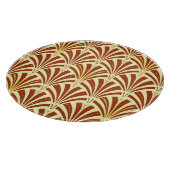 Art-Deco-Lüftermuster - Kupfer auf gelb Schneidebrett (Ecke)