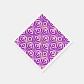 Art-Deco-Lüftermuster - lila und orchid Serviette (Ecke)