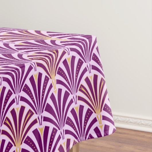Art-Deco-Lüftermuster - lila und orchid Tischdecke (Beispiel)