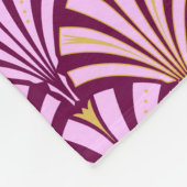 Art-Deco-Lüftermuster - orchid und lila Fleecedecke (Ecke)