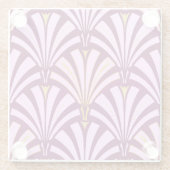 Art-Deco-Lüftermuster - orchid und lila Glasuntersetzer (Rückseite)