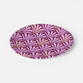 Art-Deco-Lüftermuster - orchid und lila Pappteller (Schrägansicht)