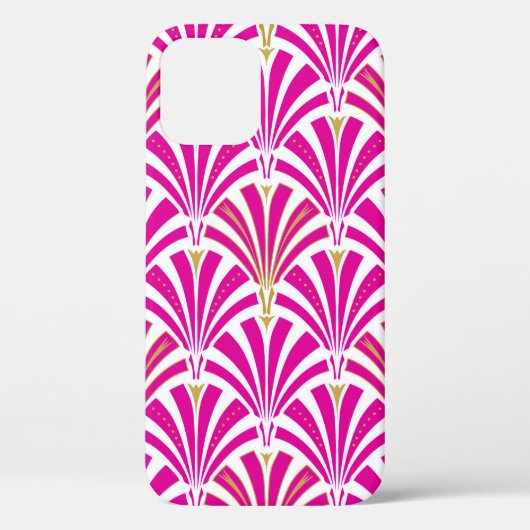 Art-Deco-Lüftermuster - Pfefferminz-Rosa Case-Mate iPhone Hülle (Rückseite)