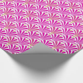 Art-Deco-Lüftermuster - Pfefferminz-Rosa Geschenkpapier (Ecke)