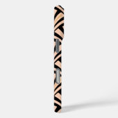 Art-Deco-Lüftermuster - Pfirsich auf schwarz Case-Mate iPhone Hülle (Rückseite / Rechts)