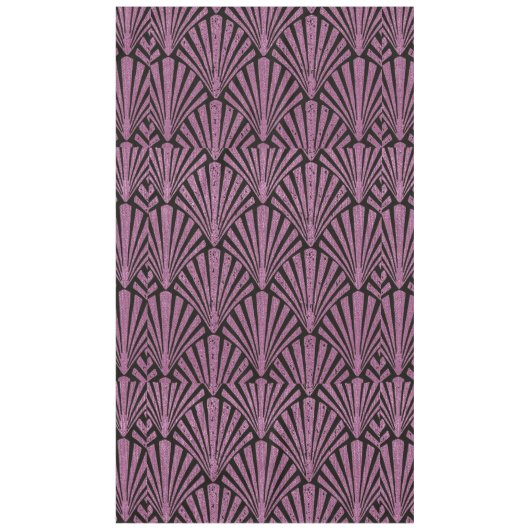 Art-Deco, Lüftermuster, rosa, schwarz, metallisch, Tischdecke (Vorderseite)