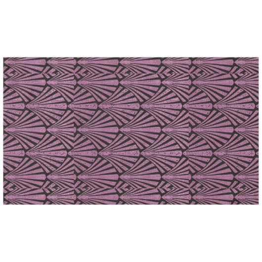 Art-Deco, Lüftermuster, rosa, schwarz, metallisch, Tischdecke (Vorderseite (Horizontal))