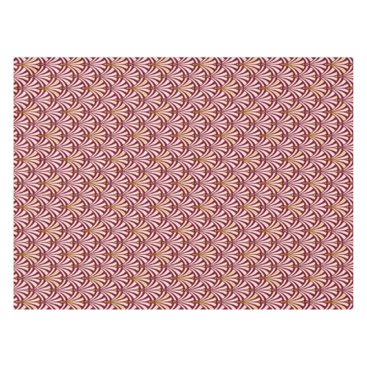 Art-Deco-Lüftermuster - Rosa und Bordeaux Tischdecke (Vorderseite (Horizontal))