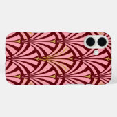 Art-Deco-Lüftermuster - Rosa und Maron Case-Mate iPhone Hülle (Rückseite (Horizontal))