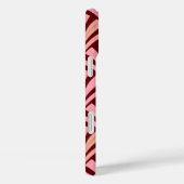 Art-Deco-Lüftermuster - Rosa und Maron Case-Mate iPhone Hülle (Rückseite / Rechts)