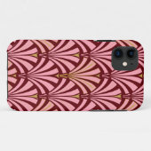 Art-Deco-Lüftermuster - Rosa und Maron Case-Mate iPhone Hülle (Rückseite (Horizontal))