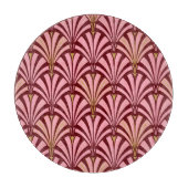 Art-Deco-Lüftermuster - Rosa und Maron Schneidebrett (Vorderseite)