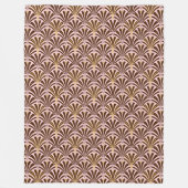 Art-Deco-Lüftermuster - Schokolade auf rosa Fleecedecke (Vorderseite)