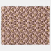 Art-Deco-Lüftermuster - Schokolade auf rosa Fleecedecke (Vorderseite (Horizontal))