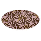 Art-Deco-Lüftermuster - Schokolade auf rosa Schneidebrett (Ecke)