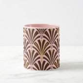Art-Deco-Lüftermuster - Schokolade auf rosa Tasse (Zentrum)