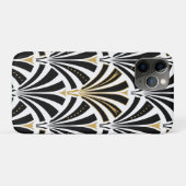 Art-Deco-Lüftermuster - Schwarz-Weiß Case-Mate iPhone Hülle (Rückseite (Horizontal))