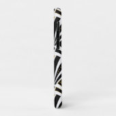 Art-Deco-Lüftermuster - Schwarz-Weiß Case-Mate iPhone Hülle (Hinten/Links)