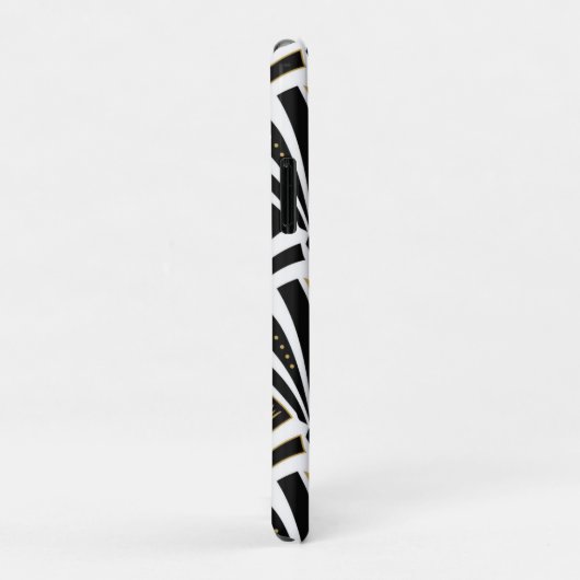 Art-Deco-Lüftermuster - Schwarz-Weiß Case-Mate iPhone Hülle (Hinten/Rechts)