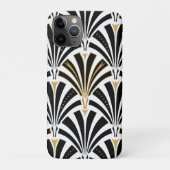 Art-Deco-Lüftermuster - Schwarz-Weiß Case-Mate iPhone Hülle (Rückseite)