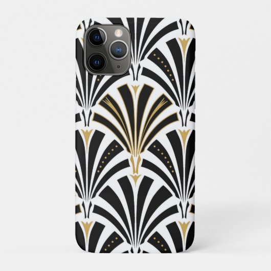 Art-Deco-Lüftermuster - Schwarz-Weiß Case-Mate iPhone Hülle (Rückseite)