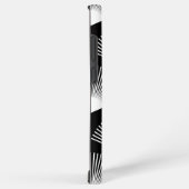 Art Deco Lüftermuster Schwarz-Weiß Samsung Galaxy Hülle (Rechte Seite)