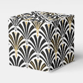 Art-Deco-Lüftermuster - Schwarzweiß Geschenkschachtel (Vorderseite)