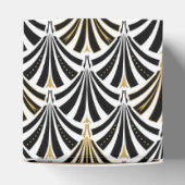 Art-Deco-Lüftermuster - Schwarzweiß Geschenkschachtel (Oben)