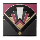 Art-Deco-Lüfterstil (rosa) Fliese (Vorderseite)