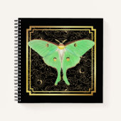 Art Deco Luna Moth Notizblock (Vorderseite)