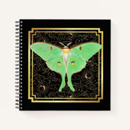 Art Deco Luna Moth Notizblock