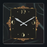 Art Deco Lux Quadratische Wanduhr<br><div class="desc">Großartiges Uhrendesign. Man wird es wie andere Lieben machen. Sie können dieses Design auch für andere Produkte verwenden, die Sie mögen, oder Ihren Text anpassen und hinzufügen. Folgen Sie mir für mehr. Vielen Dank. Ich wünsche Ihnen einen schönen Tag.</div>