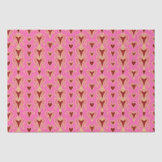 Art Deco Luxe Herz Tissue Paper Seidenpapier (Vorderseite)