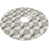 Art Deco, luxuriöses Goldmotiv Polyester Weihnachtsbaumdecke (Schrägansicht)