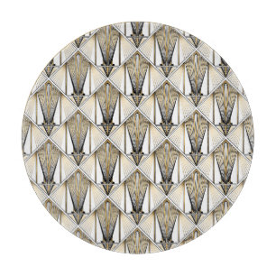 Art Deco, luxuriöses Goldmotiv Schneidebrett