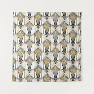 Art Deco, luxuriöses Goldmotiv Wandteppich