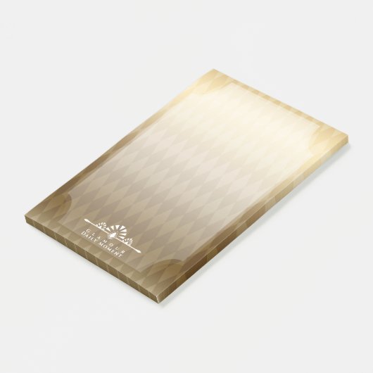 Art Deco Luxury Gold Post-it Klebezettel (angewinkelt)