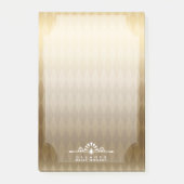 Art Deco Luxury Gold Post-it Klebezettel (Vorderseite)