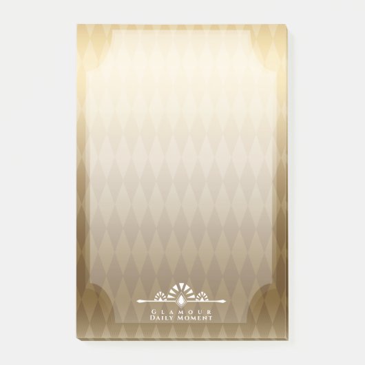 Art Deco Luxury Gold Post-it Klebezettel (Vorderseite)
