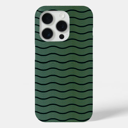 Art Deco Luxury Green Patterns Waves Case-Mate iPhone Hülle (Rückseite)