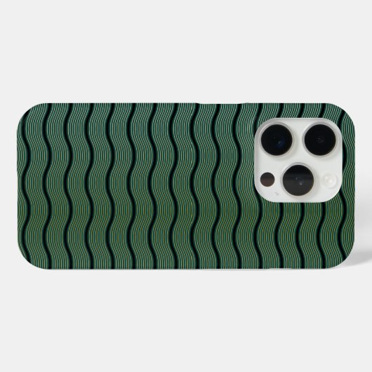 Art Deco Luxury Green Patterns Waves Case-Mate iPhone Hülle (Rückseite (Horizontal))
