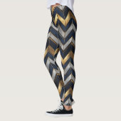 "Art Deco Luxus Design: Gold, Silver & Blue Leggings (Links)