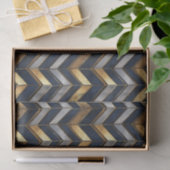 "Art Deco Luxus Design: Gold, Silver & Blue Seidenpapier (Geschenk)